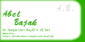 abel bajak business card